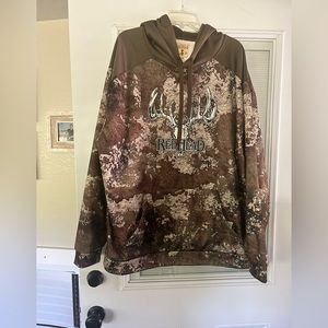 SWEATSHIRT MENS CAMO REDHEAD HOODED 3XLT